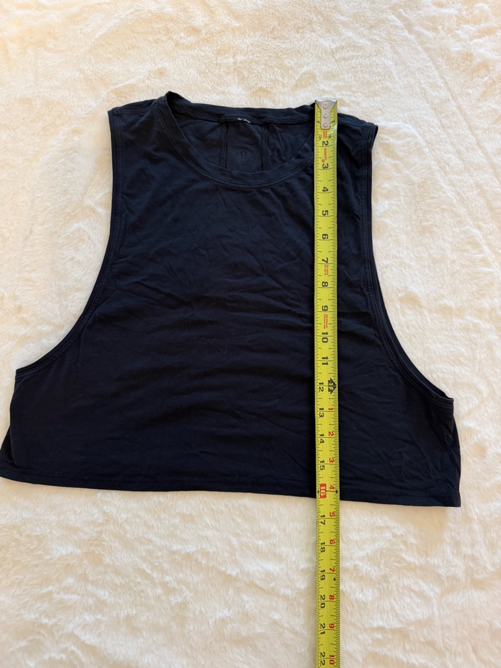 lululemon athletica Black Cropped Muscle Tank